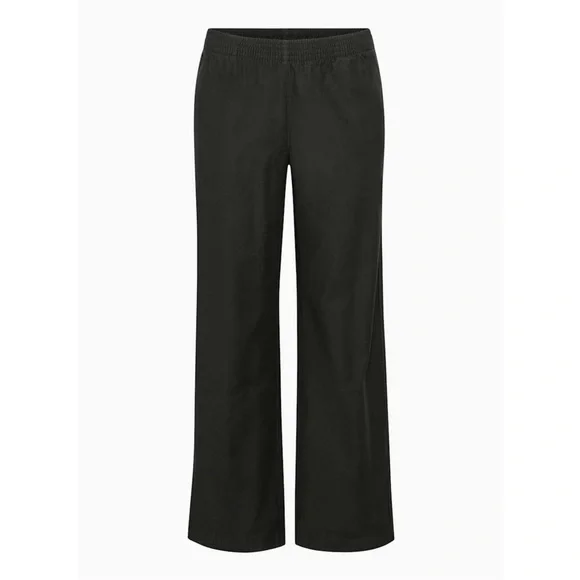 Aritzia TNA Christie Pant Black Wide Leg Pull On Cotton | 2XS Elastic Waist - Picture 5 of 16